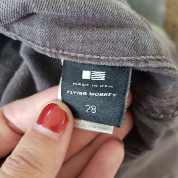 Flying Monkey 28 Grey Skinny Jeans Low Rise - Picture 6 of 7